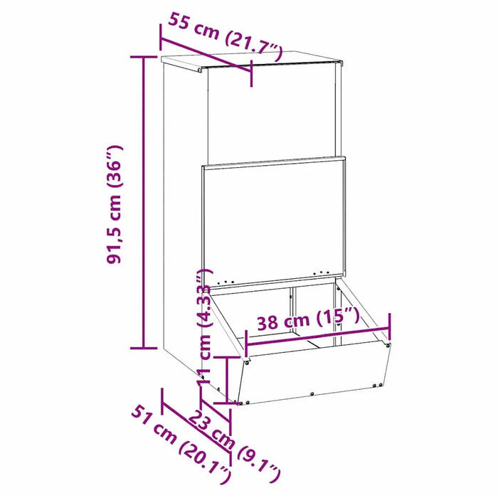 20kg Metal Pig Feeder – Black | Cold-Rolled Steel Feeder with Magnetic Doors VIDAXL - Little and Giant Explorers