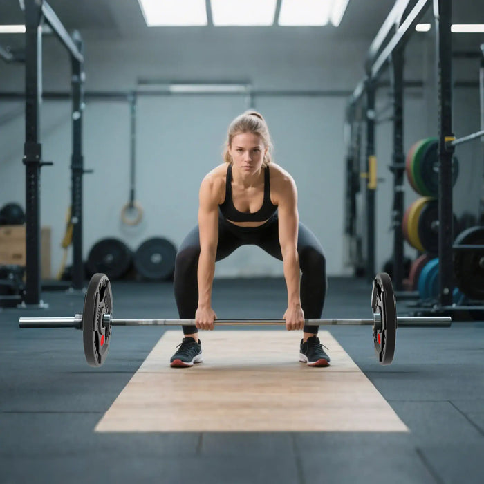20kg Olympic Weight Plate Set – Black | 2x10kg Plates - Triple Grip and 5cm Centre Hole SPORTNOW - Little and Giant Explorers SPORTNOW