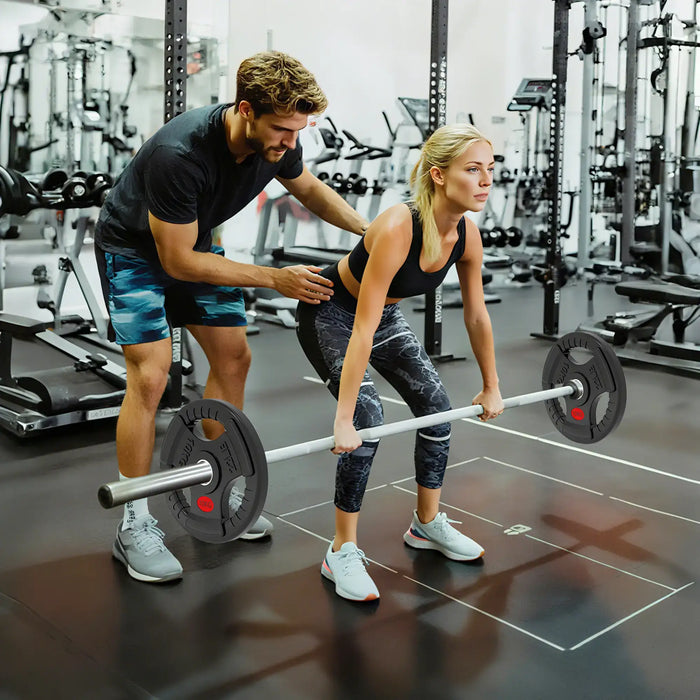 20kg Olympic Weight Plate Set – Black | 2x10kg Plates - Triple Grip and 5cm Centre Hole SPORTNOW - Little and Giant Explorers SPORTNOW