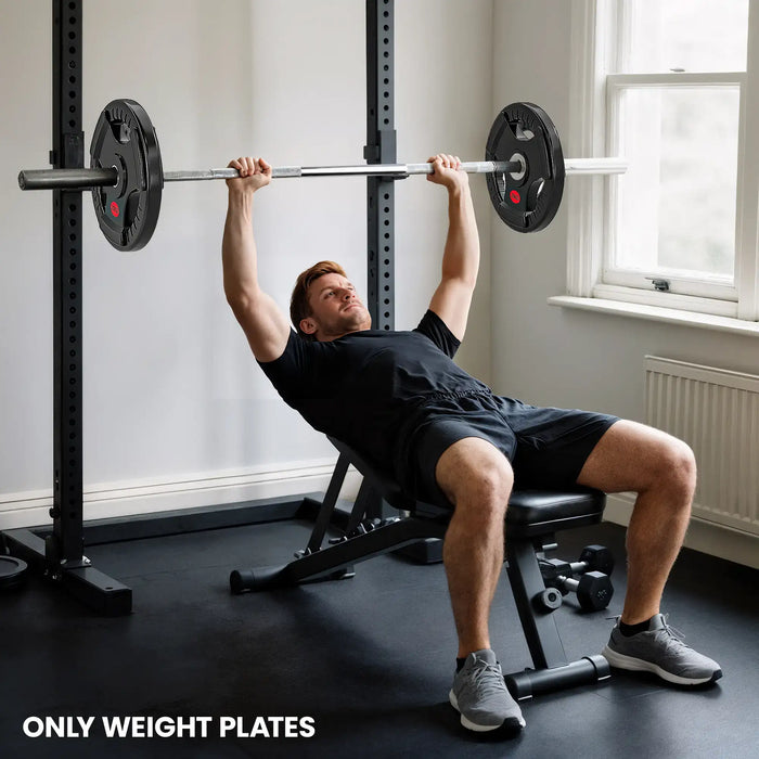 20kg Olympic Weight Plate – Triple-Grip Design | Steel Core with PVC Coating SPORTNOW - Little and Giant Explorers