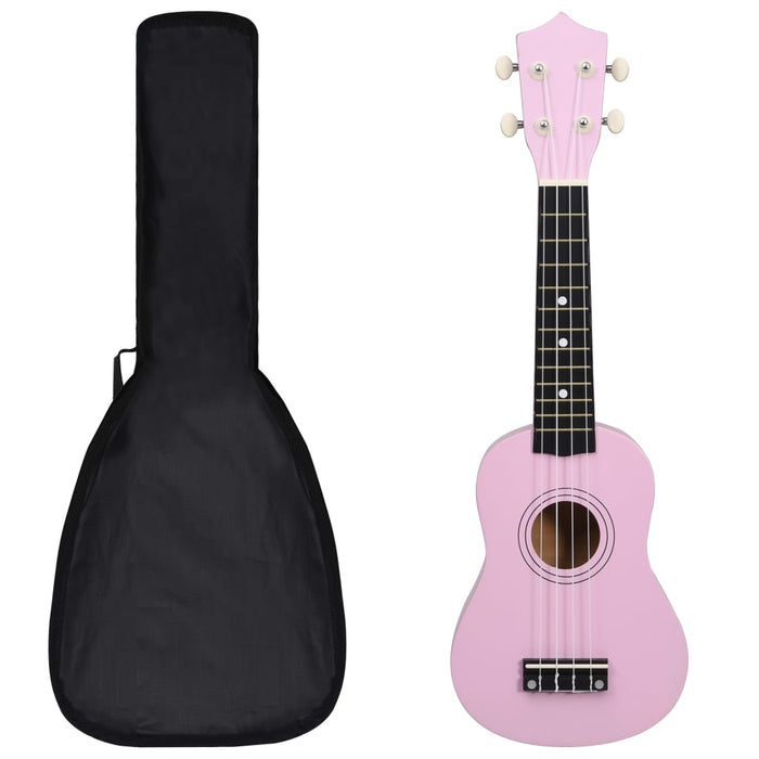 Soprano Ukulele Set with Bag for Kids in Pink 21" - Little and Giant Explorers vidaXL