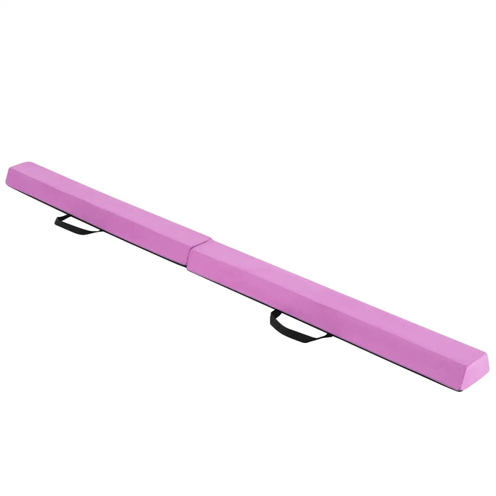 Foldable Balance Beam Pink | High-Density EVA Foam with Machine-Washable Cover - Little and Giant Explorers Costway