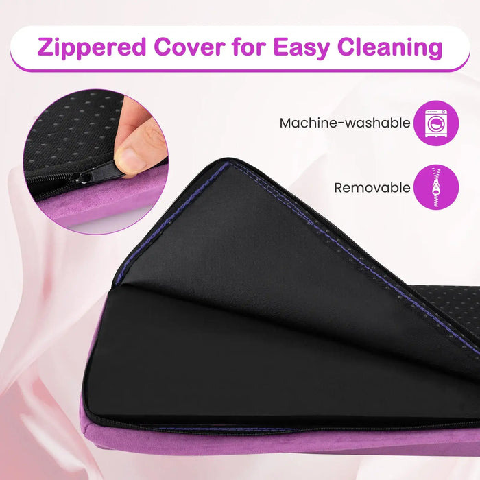 Foldable Balance Beam Pink | High-Density EVA Foam with Machine-Washable Cover - Little and Giant Explorers Costway