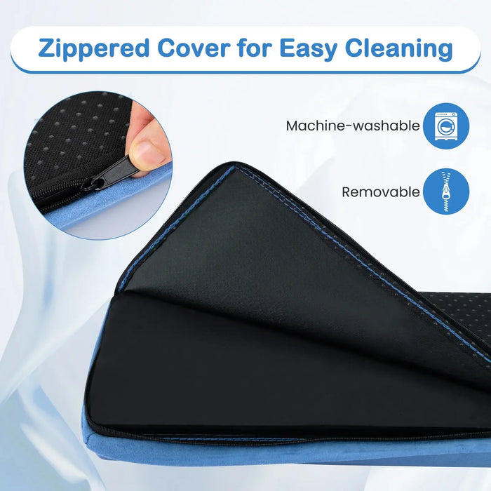 210cm Foldable Gymnastics Balance Beam – Blue | Suede Cover and Carry Handles COSTWAY - Little and Giant Explorers Costway