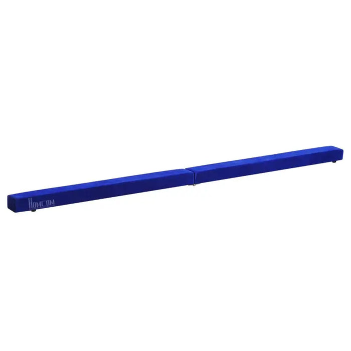 210cm Foldable Gymnastics Balance Beam – Blue Suede Cover | High-Density Foam HOMCOM - Little and Giant Explorers HOMCOM