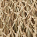 Hand-woven natural bamboo roof detail of tropical banana leaf garden parasol