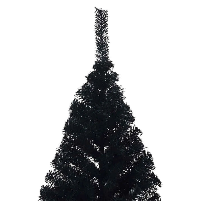 240cm Artificial Pre-Lit Christmas Tree – Black | Warm White LED String Lights VIDAXL - Little and Giant Explorers vidaXL