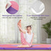 Gymnastics Mat Pink Purple | Large Connectivity Design with Velcro Fasteners - Little and Giant Explorers Costway
