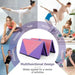 Gymnastics Mat Pink Purple | Large Connectivity Design with Velcro Fasteners - Little and Giant Explorers Costway