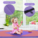 Gymnastics Mat Pink Purple | Large Connectivity Design with Velcro Fasteners - Little and Giant Explorers Costway