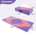 Gymnastics Mat Pink Purple | Large Connectivity Design with Velcro Fasteners - Little and Giant Explorers Costway