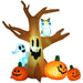 240cm Large Halloween Scary Lighting Inflatable Tree - Little and Giant Explorers HOMCOM