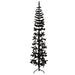 240cm Slim Artificial Half Christmas Tree with Stand - Black | Space-Saving Design VIDAXL - Little and Giant Explorers vidaXL