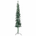 240cm Slim Artificial Half Christmas Tree with Stand - Green | Space-Saving Design VIDAXL - Little and Giant Explorers vidaXL