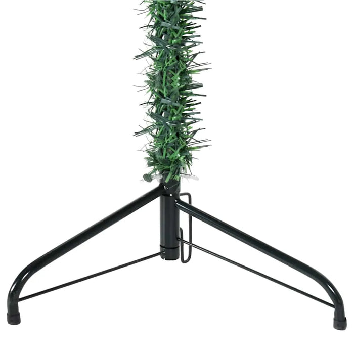 240cm Slim Artificial Half Christmas Tree with Stand - Green | Space-Saving Design VIDAXL - Little and Giant Explorers vidaXL