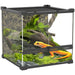 24L Glass Reptile Terrarium – 30cm Cube Enclosure | Natural Rock Background PAWHUT - Little and Giant Explorers PawHut