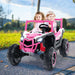 24V 2-Seater Kids Ride-On UTV – Pink | 4WD/2WD Switch - 4 × 100W Motors COSTWAY - Little and Giant Explorers Costway