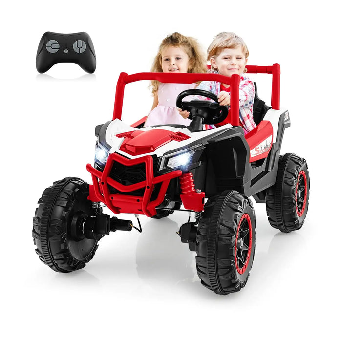 24V 2-Seater Kids Ride-On UTV – Red | 4WD/2WD Switch - 4 × 100W Motors COSTWAY - Little and Giant Explorers Costway