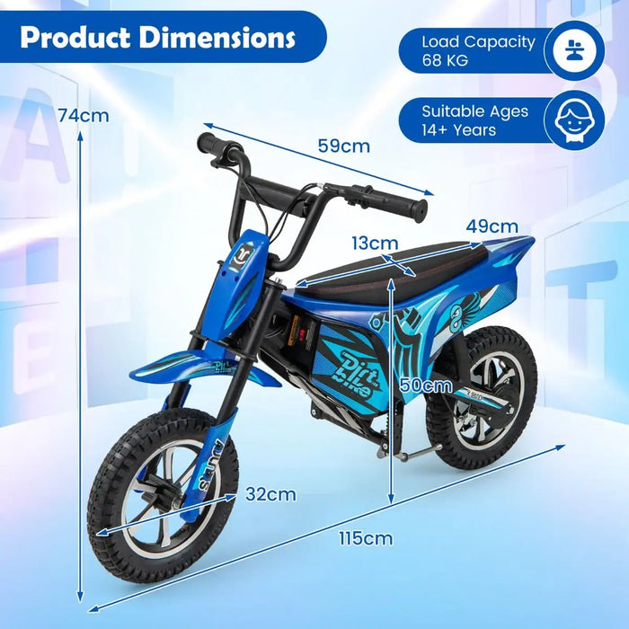 24V Electric Kids Dirt Bike | 250W Off-Road Motorcycle - Speeds up to 22km/h COSTWAY - Little and Giant Explorers Costway