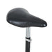Black padded adjustable seat with chrome post for electric scooter