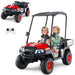 24V Kids 2-Seater Ride-On Golf Cart - Red | 4WD 2 Seater Ride-On Car with Dump Bed COSTWAY - Little and Giant Explorers Costway