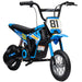24V Kids Electric Dirt Bike – Blue | 250W Motor, Three Speed Settings and Suspension AIYAPLAY - Little and Giant Explorers AIYAPLAY