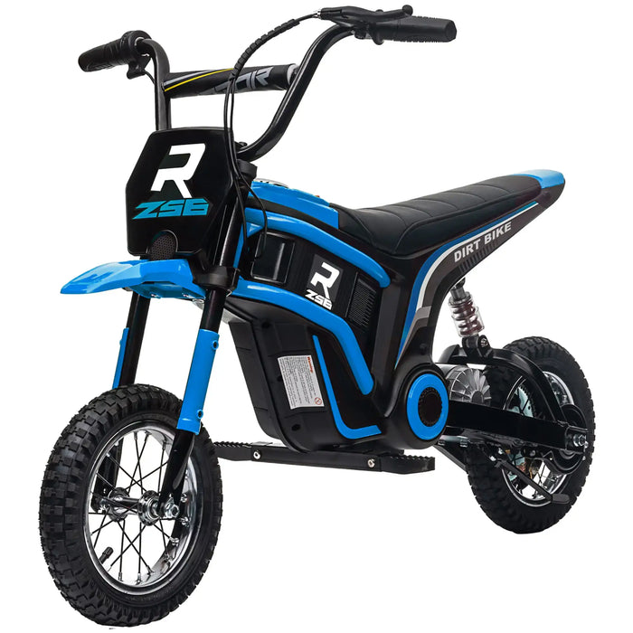 24V Kids Electric Dirt Bike - Blue | Lights, Music and Dual-Speed Control HOMCOM - Little and Giant Explorers HOMCOM