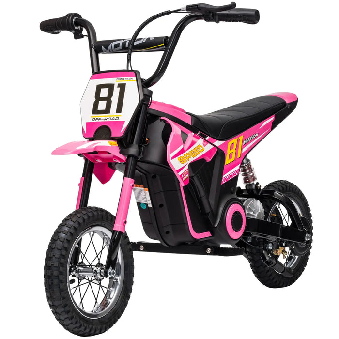 24V Kids Electric Dirt Bike – Pink | 250W Motor, Three Speed Settings and Suspension AIYAPLAY - Little and Giant Explorers AIYAPLAY