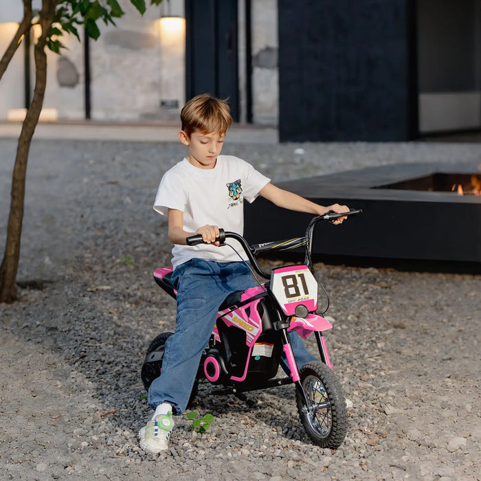 24V Kids Electric Dirt Bike – Pink | 250W Motor, Three Speed Settings and Suspension AIYAPLAY - Little and Giant Explorers AIYAPLAY