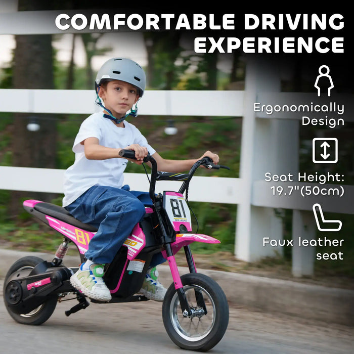 24V Kids Electric Dirt Bike – Pink | 250W Motor, Three Speed Settings and Suspension AIYAPLAY - Little and Giant Explorers AIYAPLAY