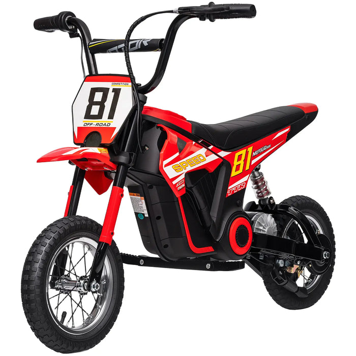 24V Kids Electric Dirt Bike – Red | 250W Motor, Three Speed Settings and Suspension AIYAPLAY - Little and Giant Explorers AIYAPLAY