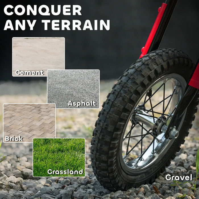 24V Kids Electric Dirt Bike – Red | 250W Motor, Three Speed Settings and Suspension AIYAPLAY - Little and Giant Explorers AIYAPLAY