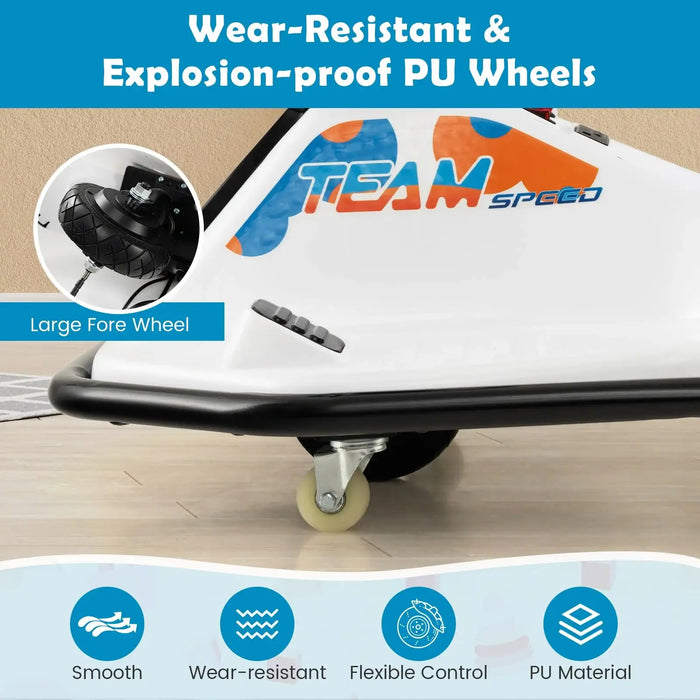 24V Kids Electric Drift Car – 360° Spin | Music and LED Lights COSTWAY - Little and Giant Explorers Costway