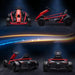 24V kids electric red drift go kart with dual drive, shown from multiple angles on dark background