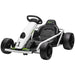 Drift Ride-On Racing Go Kart with 2 Speeds 24V in White - Little and Giant Explorers HOMCOM
