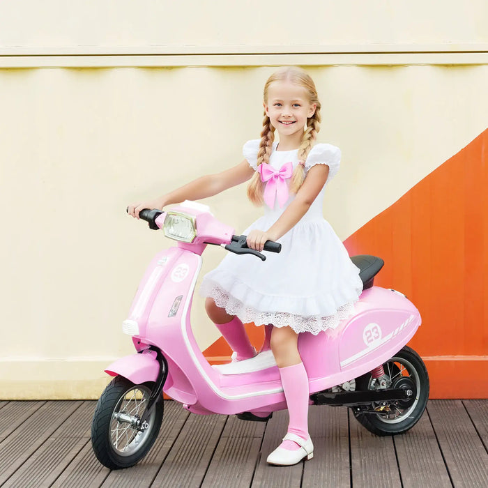 24V Kids Electric Motorbike – Pink | Three Speed Modes 6–16km/h - LED Lights AIYAPLAY - Little and Giant Explorers AIYAPLAY