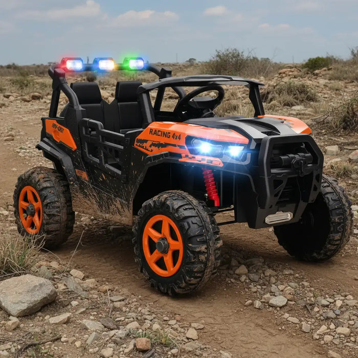 24V Kids Electric Ride-On Truck – Orange | Remote Control, Music and Headlights AIYAPLAY - Little and Giant Explorers AIYAPLAY