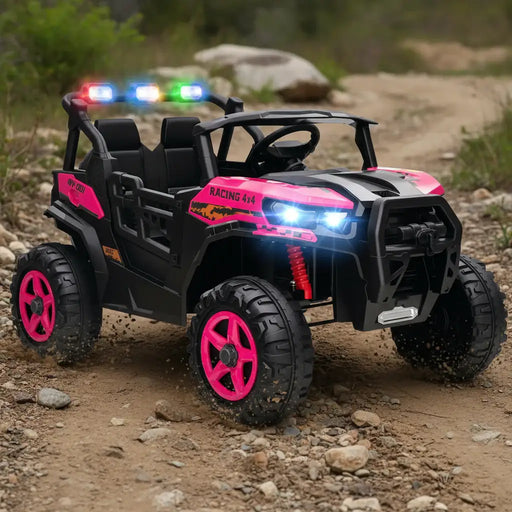 24V Kids Electric Ride-On Truck – Pink | Remote Control, Music and Headlights AIYAPLAY - Little and Giant Explorers AIYAPLAY