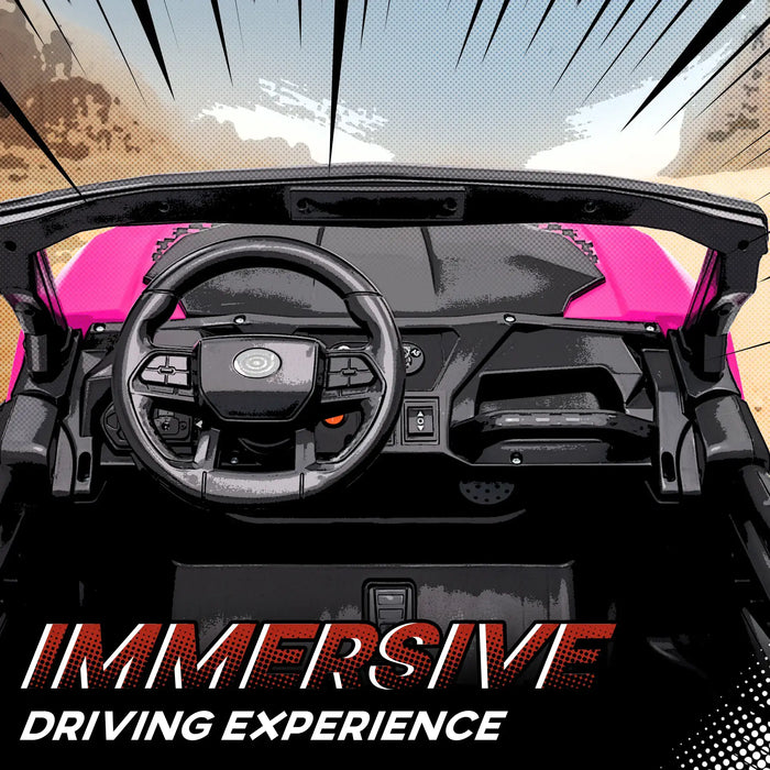 24V Kids Electric Ride-On Truck – Pink | Remote Control, Music and Headlights AIYAPLAY - Little and Giant Explorers AIYAPLAY