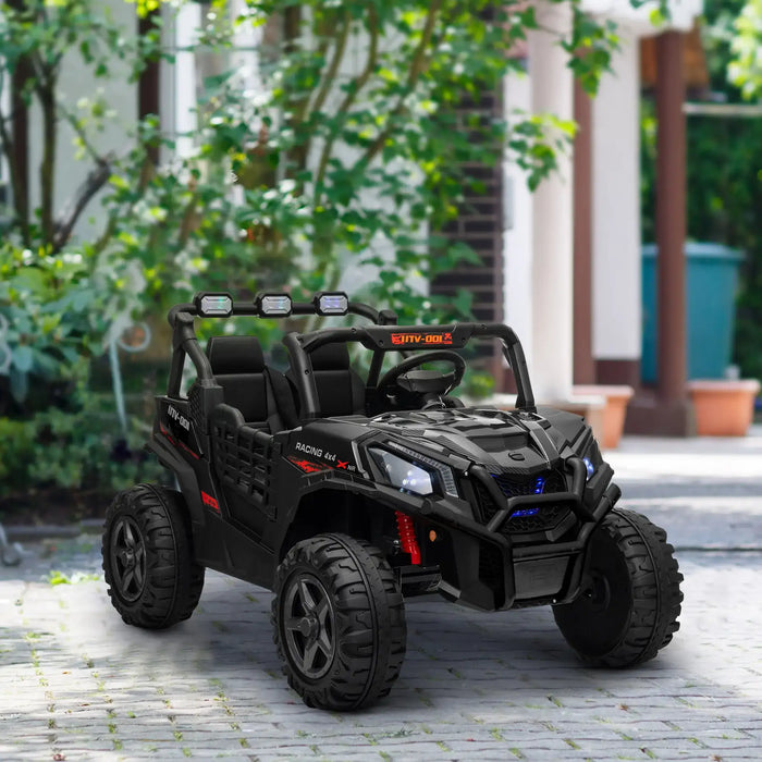 24V Kids Ride-On UTV Black | Premium 2-Seater Adventure - Little and Giant Explorers AIYAPLAY