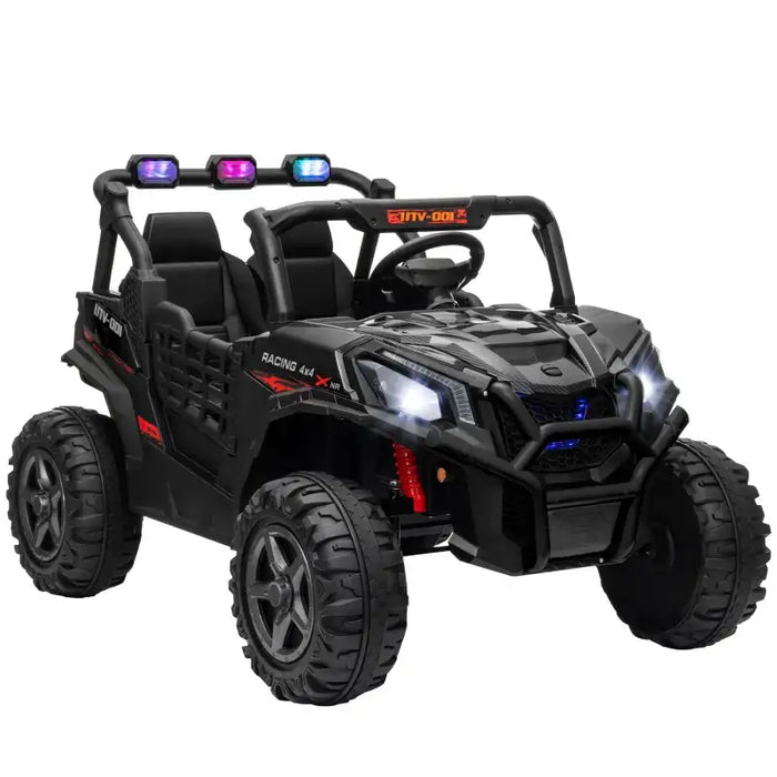 24V Kids Ride-On UTV Black | Premium 2-Seater Adventure - Little and Giant Explorers AIYAPLAY