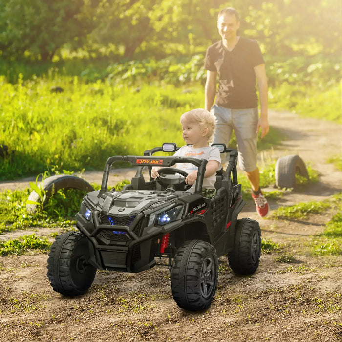 24V Kids Ride-On UTV Black | Premium 2-Seater Adventure - Little and Giant Explorers AIYAPLAY