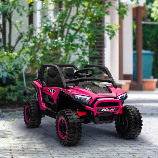 24V Kids Ride-On Car Pink | Premium Two-Seater SUV with Four Motors - Little and Giant Explorers AIYAPLAY