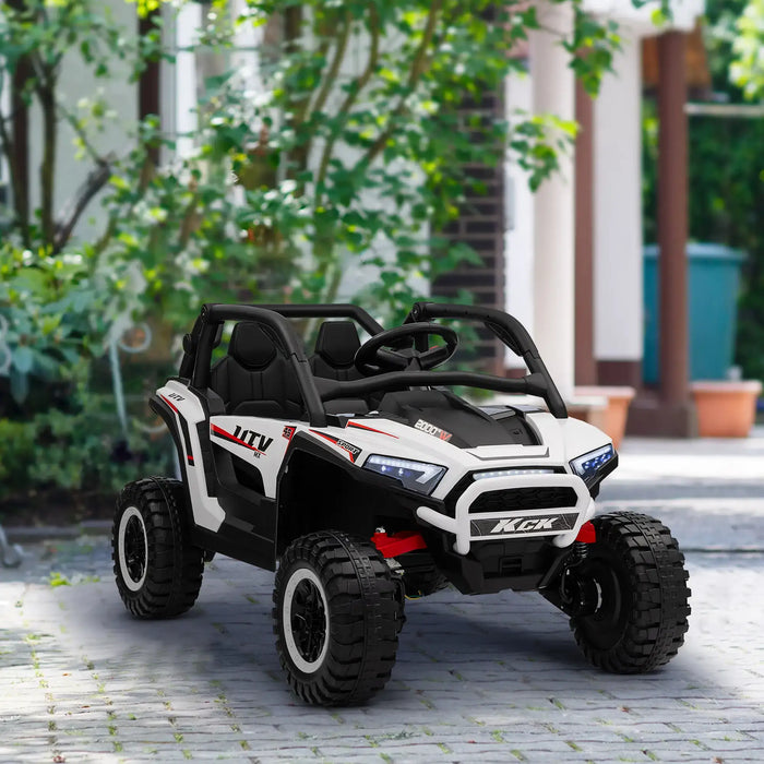24V Kids Ride-On Car White | Premium Two-Seater SUV Adventure Vehicle - Little and Giant Explorers AIYAPLAY