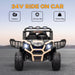 24V Kids Ride-On UTV Khaki | Ultimate Adventure Vehicle with Suspension System - Little and Giant Explorers AIYAPLAY