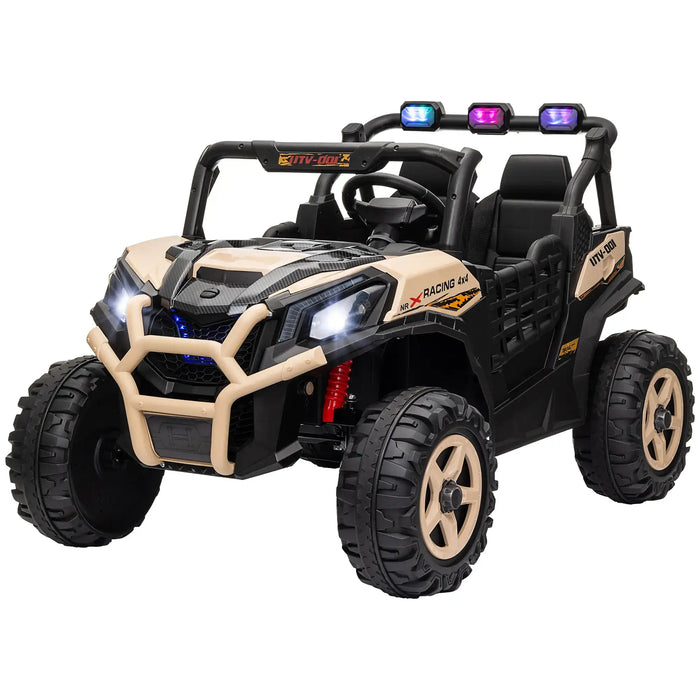24V Kids Ride-On UTV Khaki | Ultimate Adventure Vehicle with Suspension System - Little and Giant Explorers AIYAPLAY