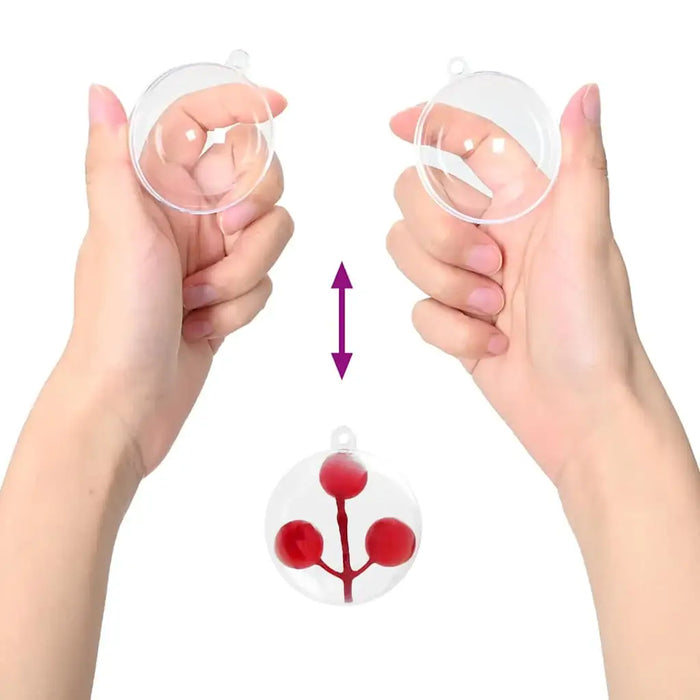 25-Piece Transparent Christmas Bauble Set – 8cm Clear Ornaments | Shatterproof Plastic VIDAXL - Little and Giant Explorers vidaXL