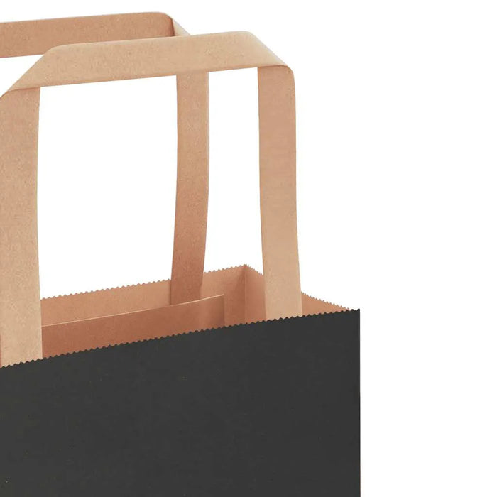 250 Pack Kraft Paper Bags – Black | 15x8x21cm - 100g/m² Recyclable Gift VIDAXL - Little and Giant Explorers vidaXL