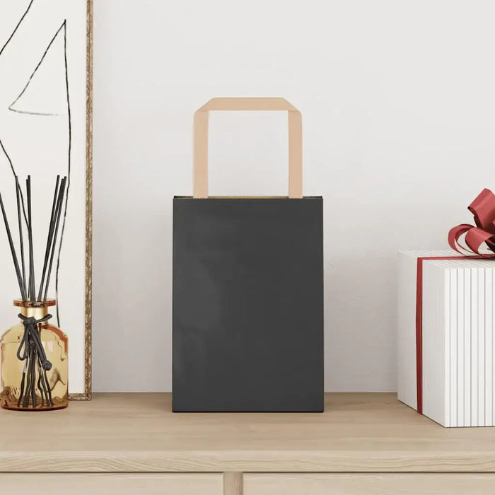 250 Pack Kraft Paper Bags – Black | 15x8x21cm - 100g/m² Recyclable Gift VIDAXL - Little and Giant Explorers vidaXL