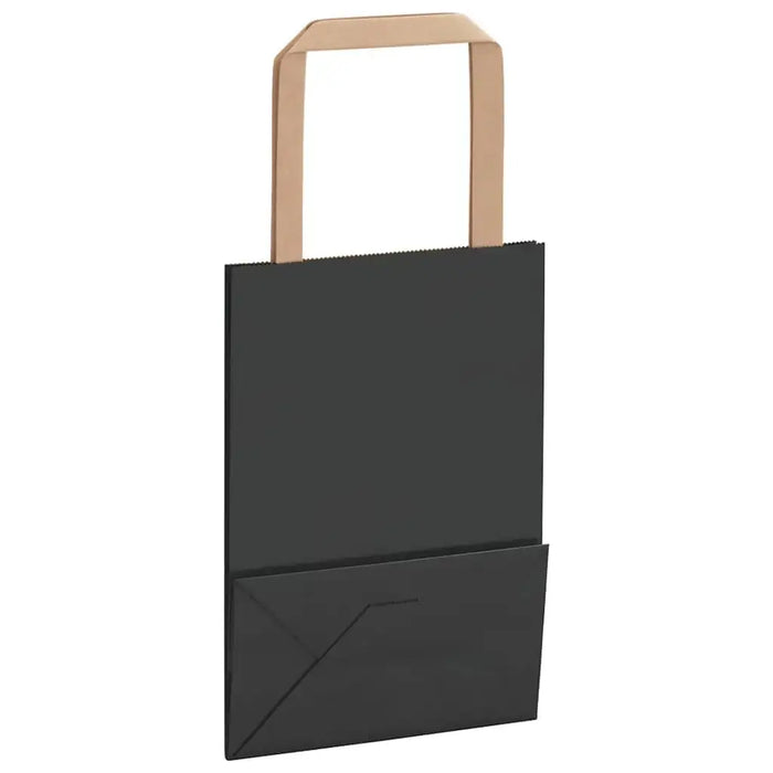 250 Pack Kraft Paper Bags – Black | 15x8x21cm - 100g/m² Recyclable Gift VIDAXL - Little and Giant Explorers vidaXL